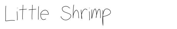 Little Shrimp font preview